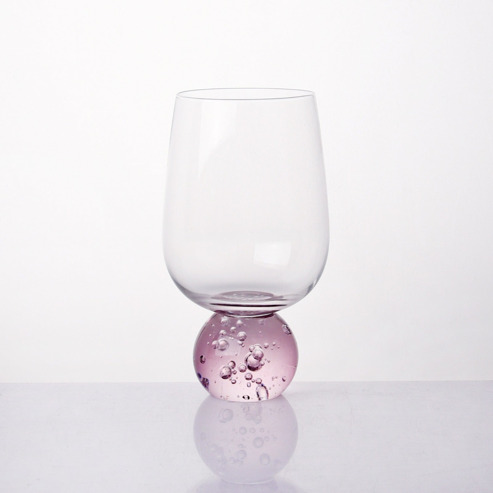 Taça Copo Elegante Transparente e Rosa 540ml - Ela Decora