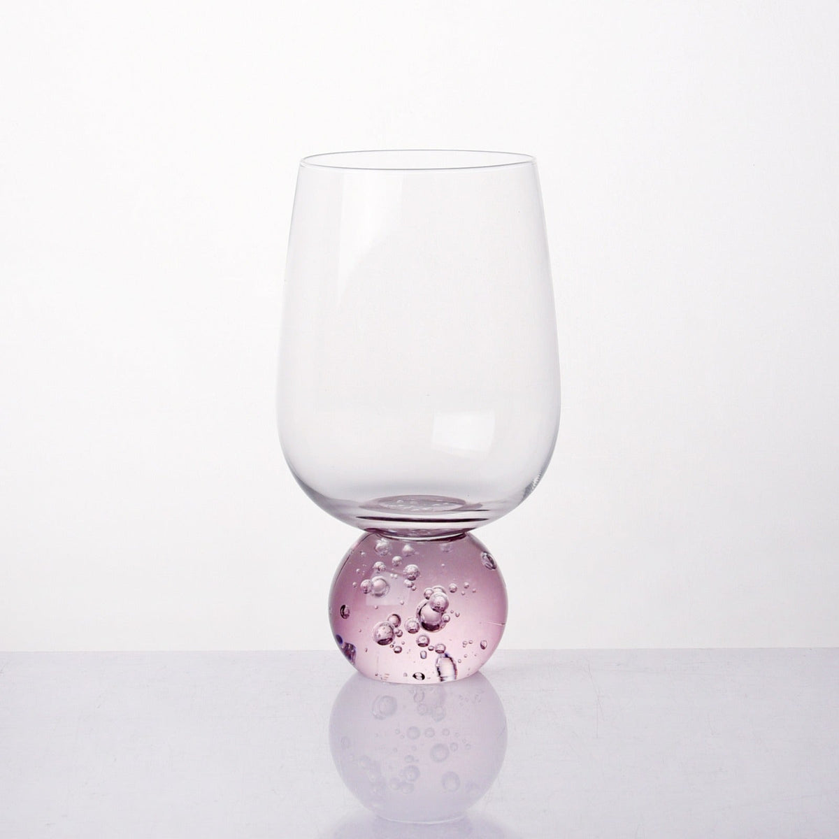 Taça Copo Elegante Transparente e Rosa 540ml - Ela Decora