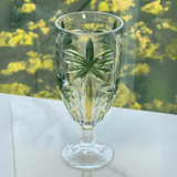 Taça Cristal De Chumbo Palm Tree Handpaint 450ml - Ela Decora