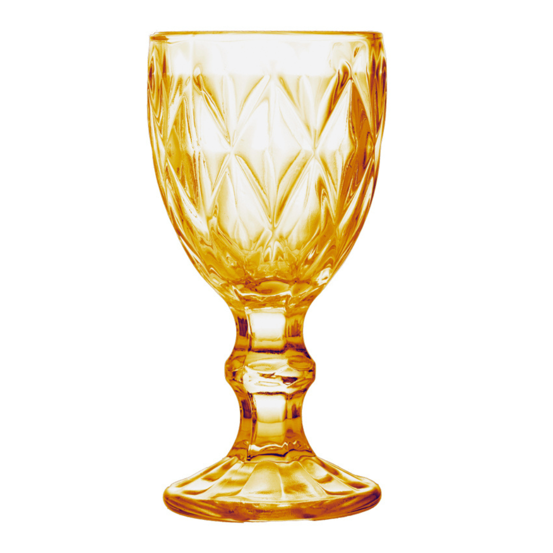Taça de Licor de Vidro Diamond Âmbar 50ml - Ela Decora