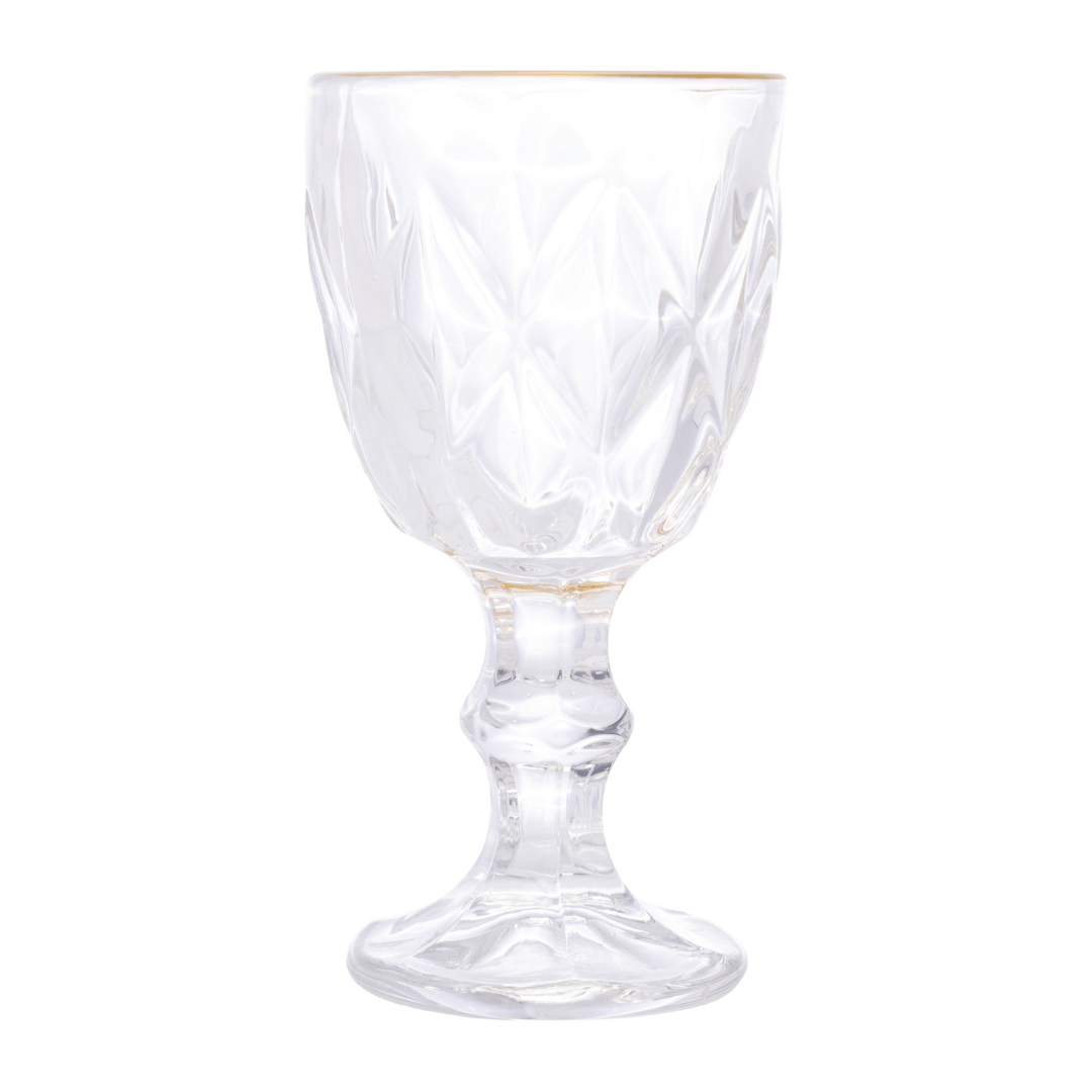 Taça de Licor em Vidro com FIo de Ouro Diamond 50ml - Ela Decora