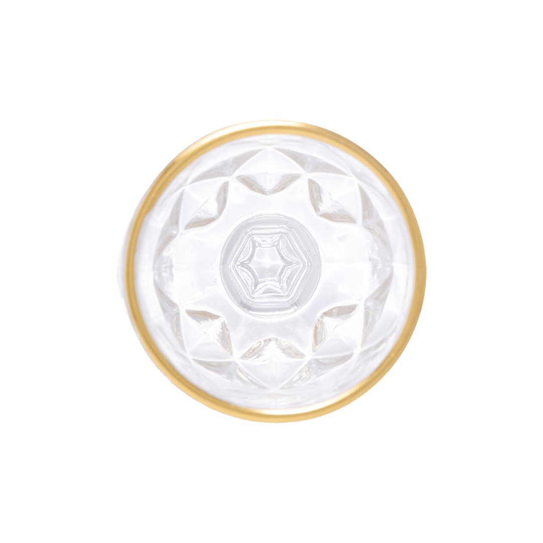 Taça de Licor em Vidro com FIo de Ouro Diamond 50ml - Ela Decora