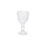 Taça de Licor em Vidro com FIo de Ouro Diamond 50ml - Ela Decora
