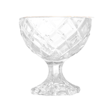 Taça para Sobremesa de Vidro com Fio de Ouro Deli Diamond 170ml - Ela Decora