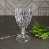 taça para água e sucos diamante transparente de vidro