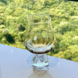 Copo Taça para Vinho Vidro com Base Diamante Branco 600ml