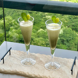 Taça de Champanhe em Acrílico Degradada Verde