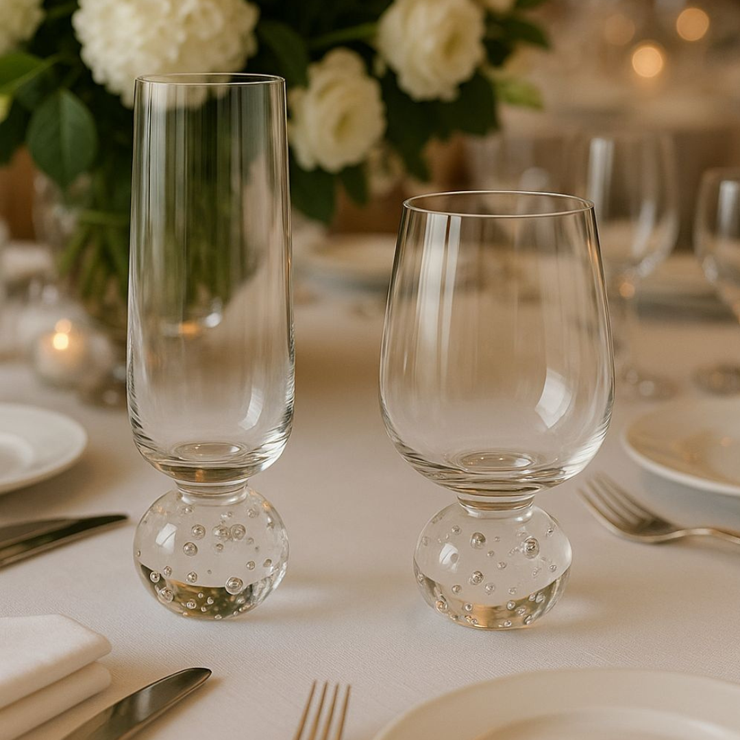 Taça Champanhe com Base Transparente 250ml
