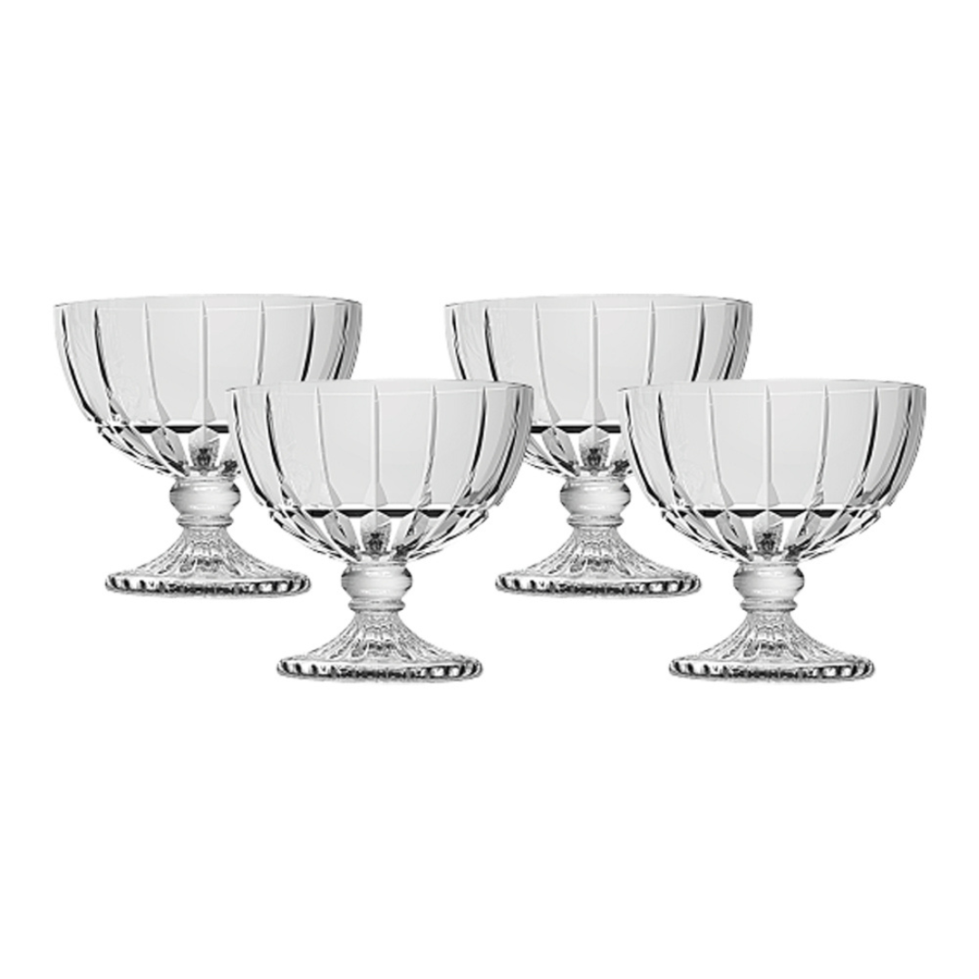 Jogo 4 Taças para Sobremesa de Vidro Cristalle 360ml