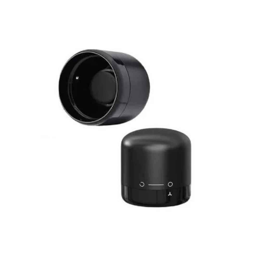 Tampa de Pressão para Vinho Barplay em ABS e Silicone com Trava Preta 4cm - Ela Decora