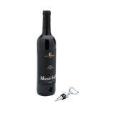 Tampa para Vinho com Abridor de Garrafa Zamac - Ela Decora