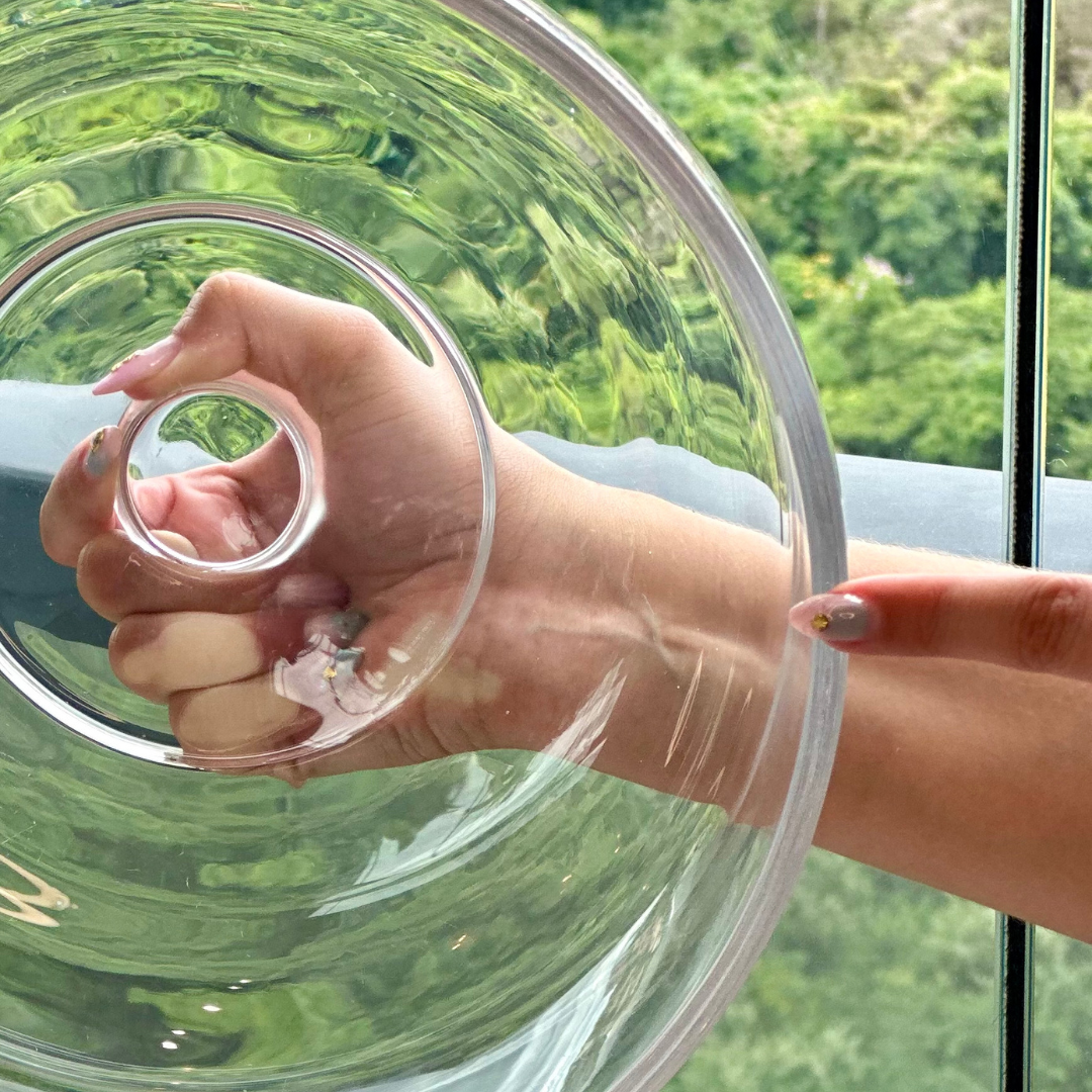 Boleira 6 em 1 Prato para Bolo Petisqueira Cristal Coração 25,5cm