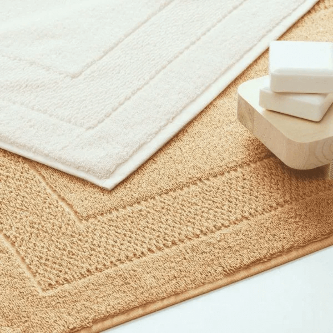 Toalha de Piso Solare em Algodão Marrom Avelã 80cm x 48cm Macio Karsten