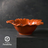 Tigela Cerâmica Flor Campestre Pequena Páprica - 26,5 cm - Ela Decora