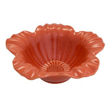 Tigela Cerâmica Flor Campestre Pequena Páprica - 26,5 cm - Ela Decora