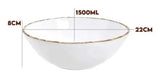 Tigela Média em Bambu Branco 22cm - Ela Decora