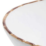 Tigela Média em Bambu Branco 22cm - Ela Decora