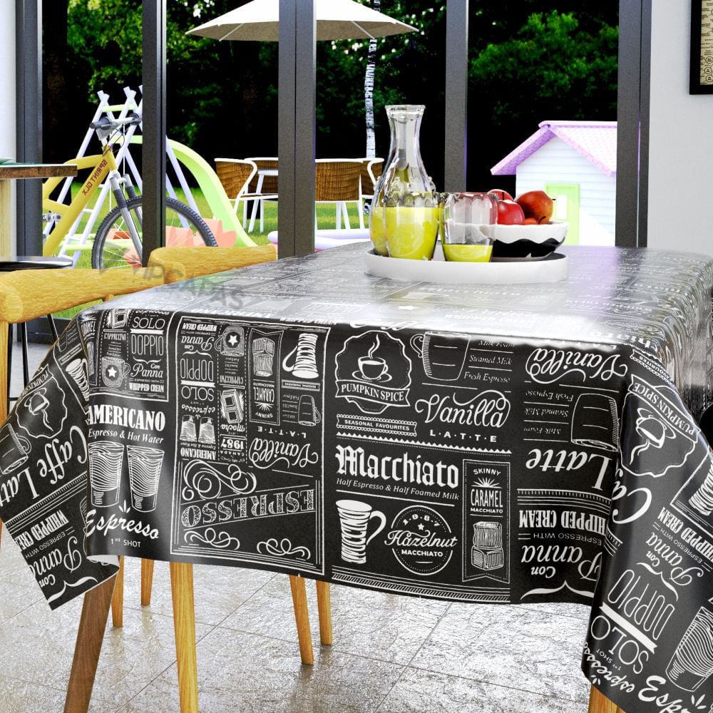 Toalha de Mesa Retangular Expresso 200 x 140 - Ela Decora