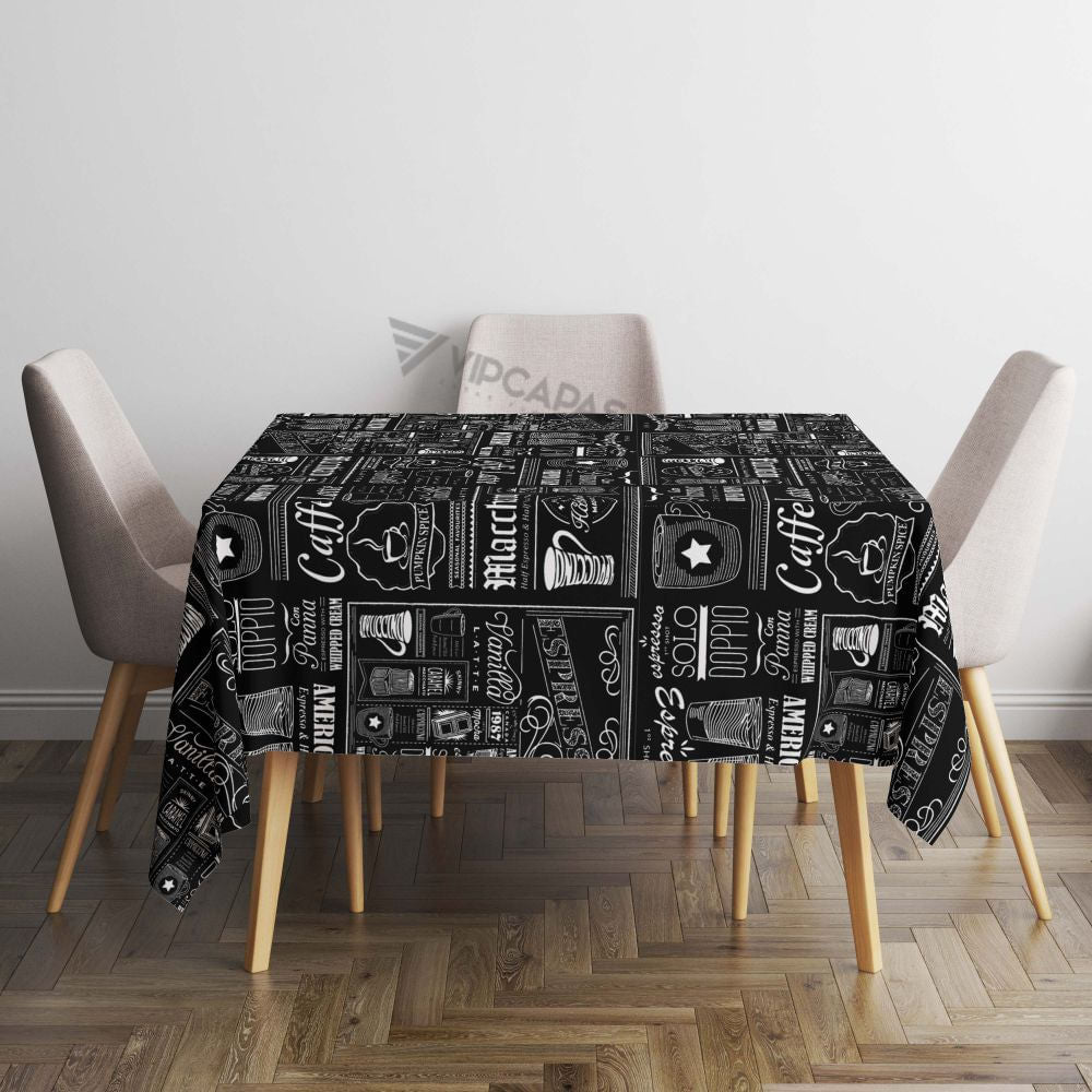 Toalha de Mesa Retangular Expresso 200 x 140 - Ela Decora