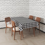 Toalha de Mesa Retangular Xadrez Preto 200 x 140 - Ela Decora
