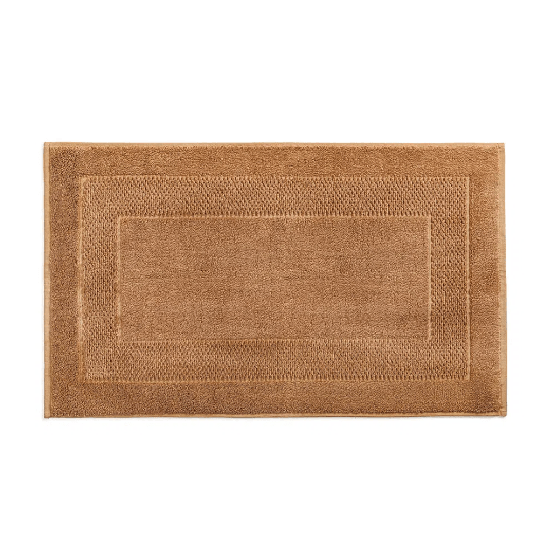 Toalha de Piso Solare em Algodão Marrom Avelã 80cm x 48cm Macio Karsten - Ela Decora