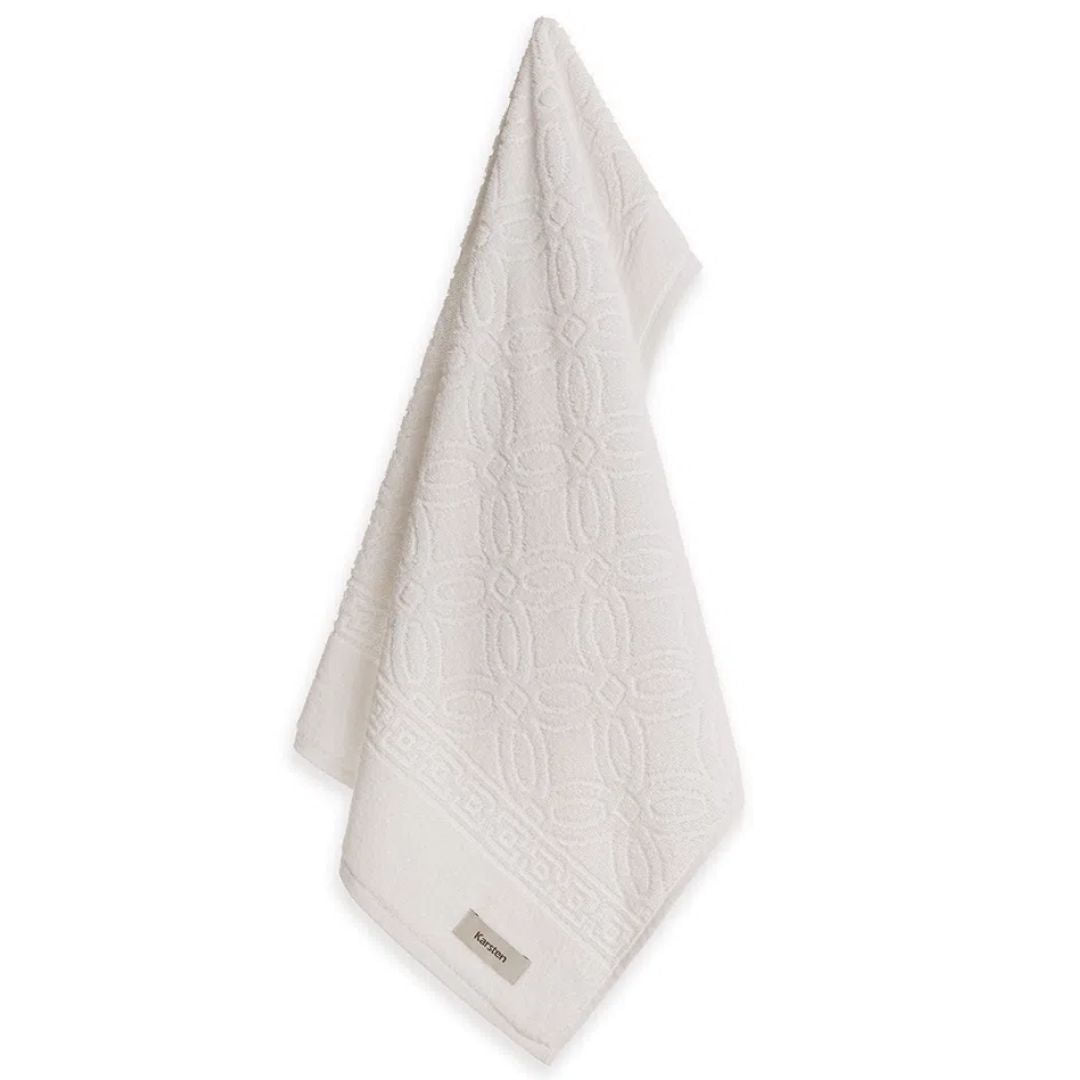 Toalha de Rosto Branca Mitra em Algodão 80cm x 48cm Macio Karsten - Ela Decora