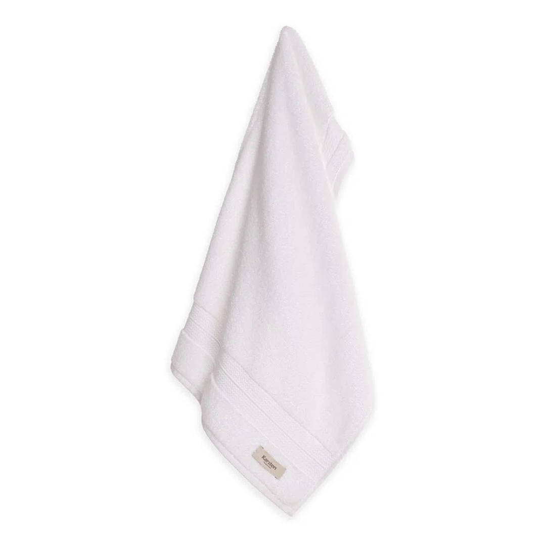 Toalha de Rosto Branca Suprema em Algodão 80cm x 48cm Macio Karsten - Ela Decora