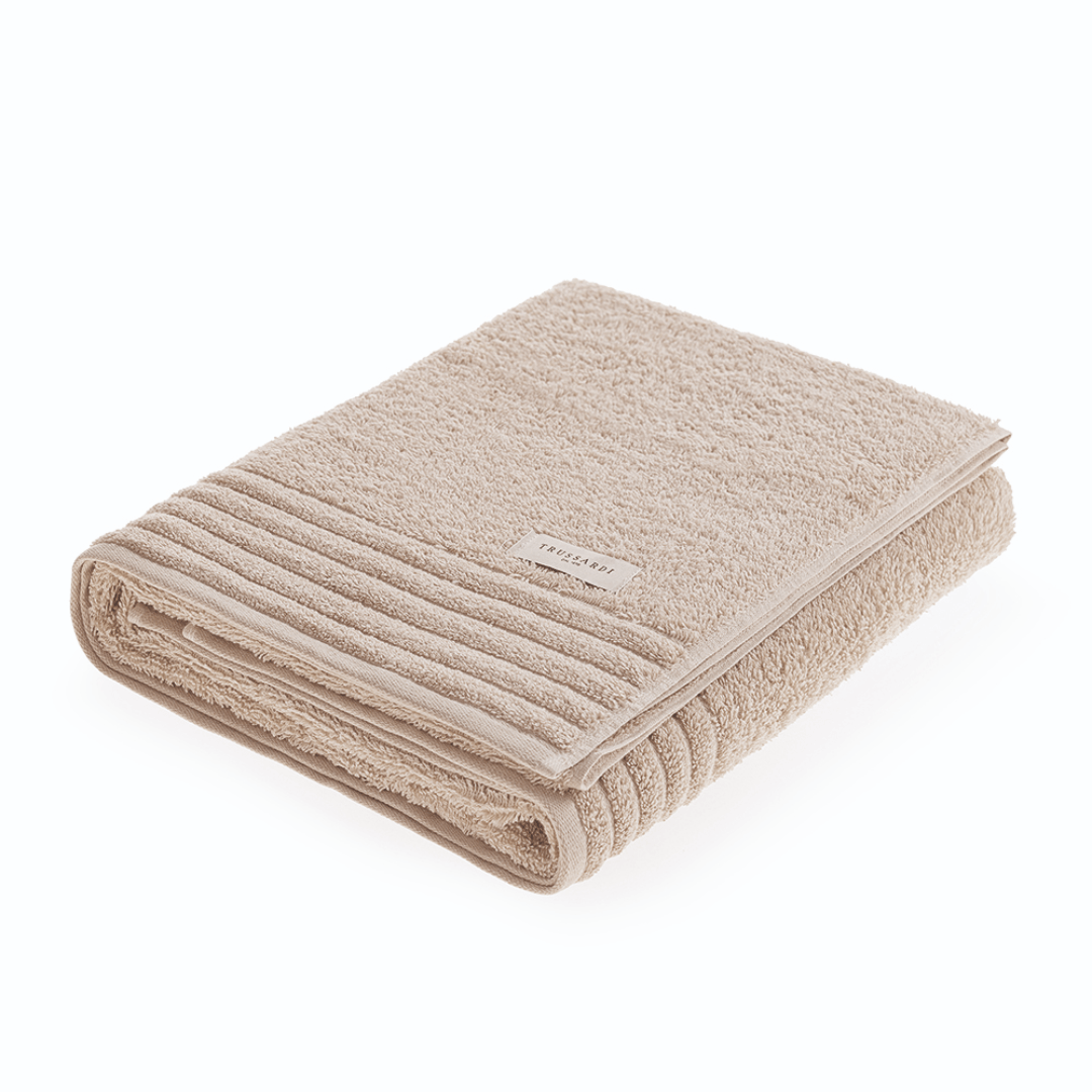 Toalha de Rosto Imperiale em Algodão Nocciola 80cm x 48cm Trussardi - Ela Decora