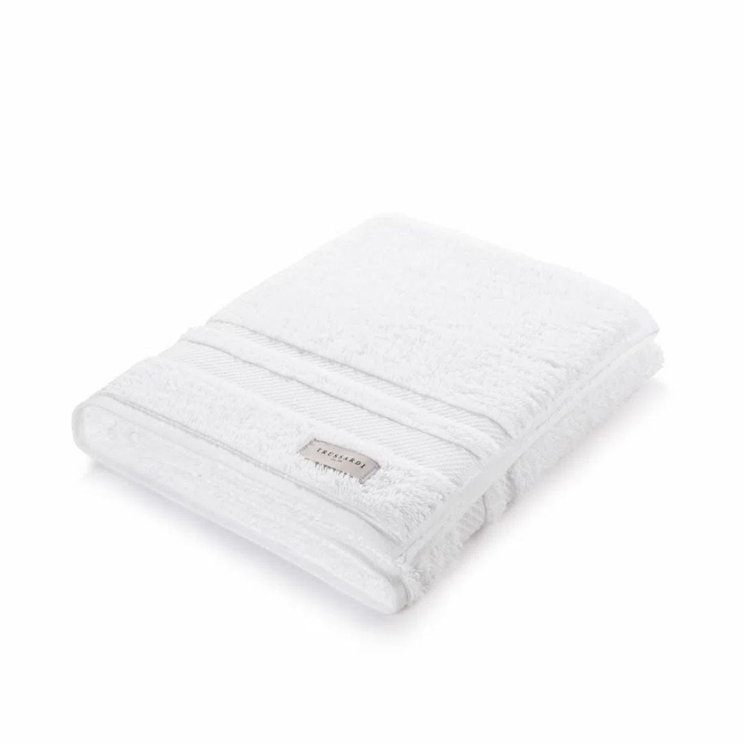 Toalha de Rosto Lorenzi em Algodão Branca 80cm x 48cm Trussardi - Ela Decora