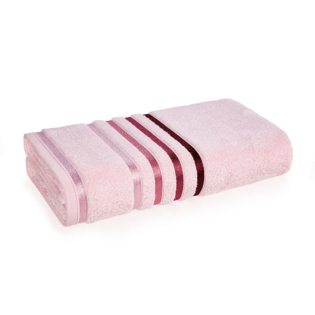 Toalha de Rosto Lumina em Algodão Rosa 80cm x 48cm Karsten - Ela Decora