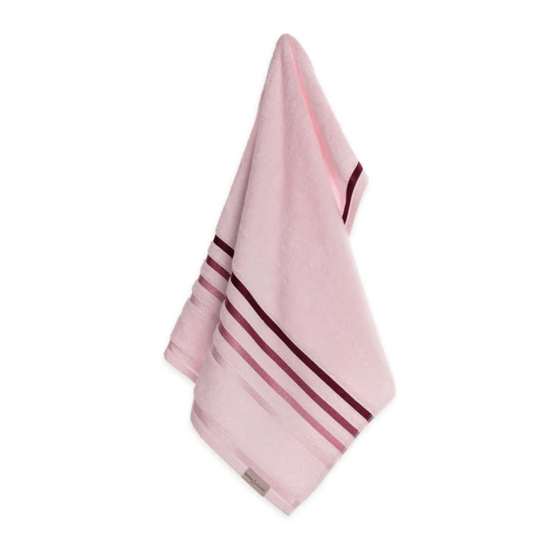 Toalha de Rosto Lumina em Algodão Rosa 80cm x 48cm Karsten - Ela Decora