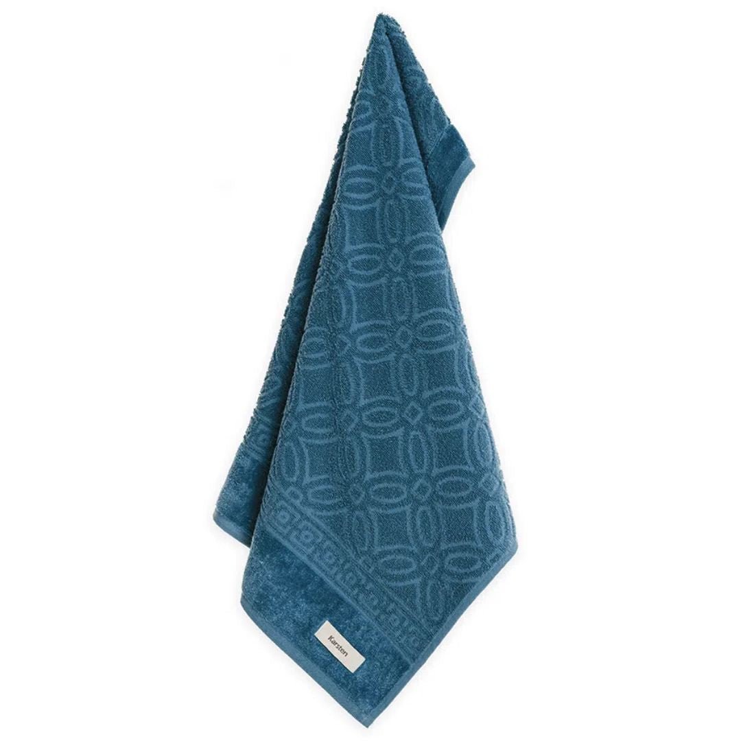Toalha de Rosto Mitra em Algodão Azul 80cm x 48cm Macio Karsten - Ela Decora