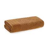 Toalha de Rosto Mitra em Algodão Marrom Avelã 80cm x 48cm Macio Karsten - Ela Decora