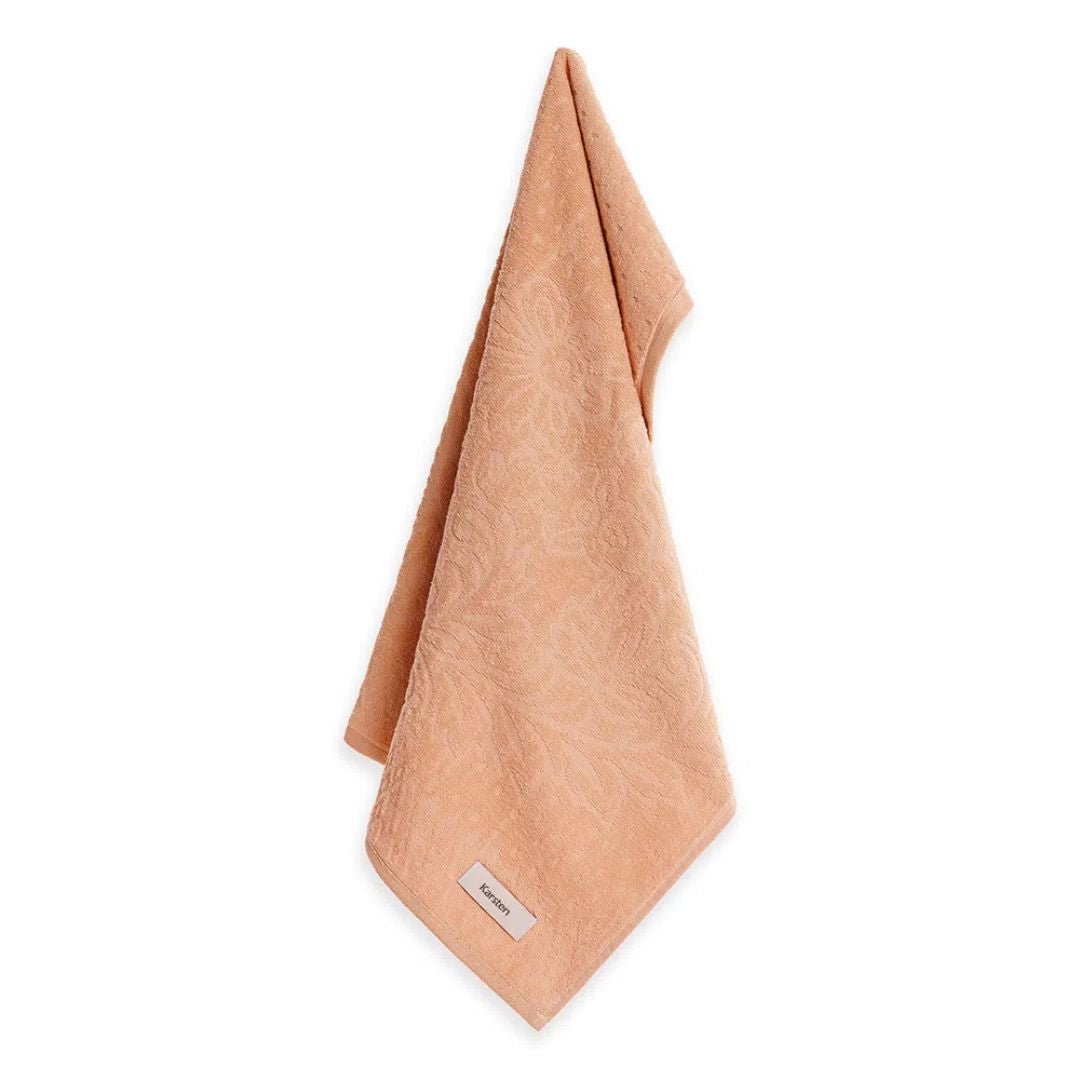 Toalha de Rosto Monique em Algodão Salmão 80cm x 48cm Macio Karsten - Ela Decora