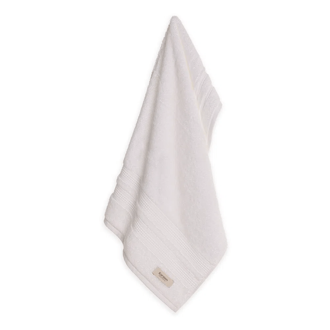 Toalha de Rosto Suprema em Algodão Branca 80cm x 48cm Macio Karsten - Ela Decora