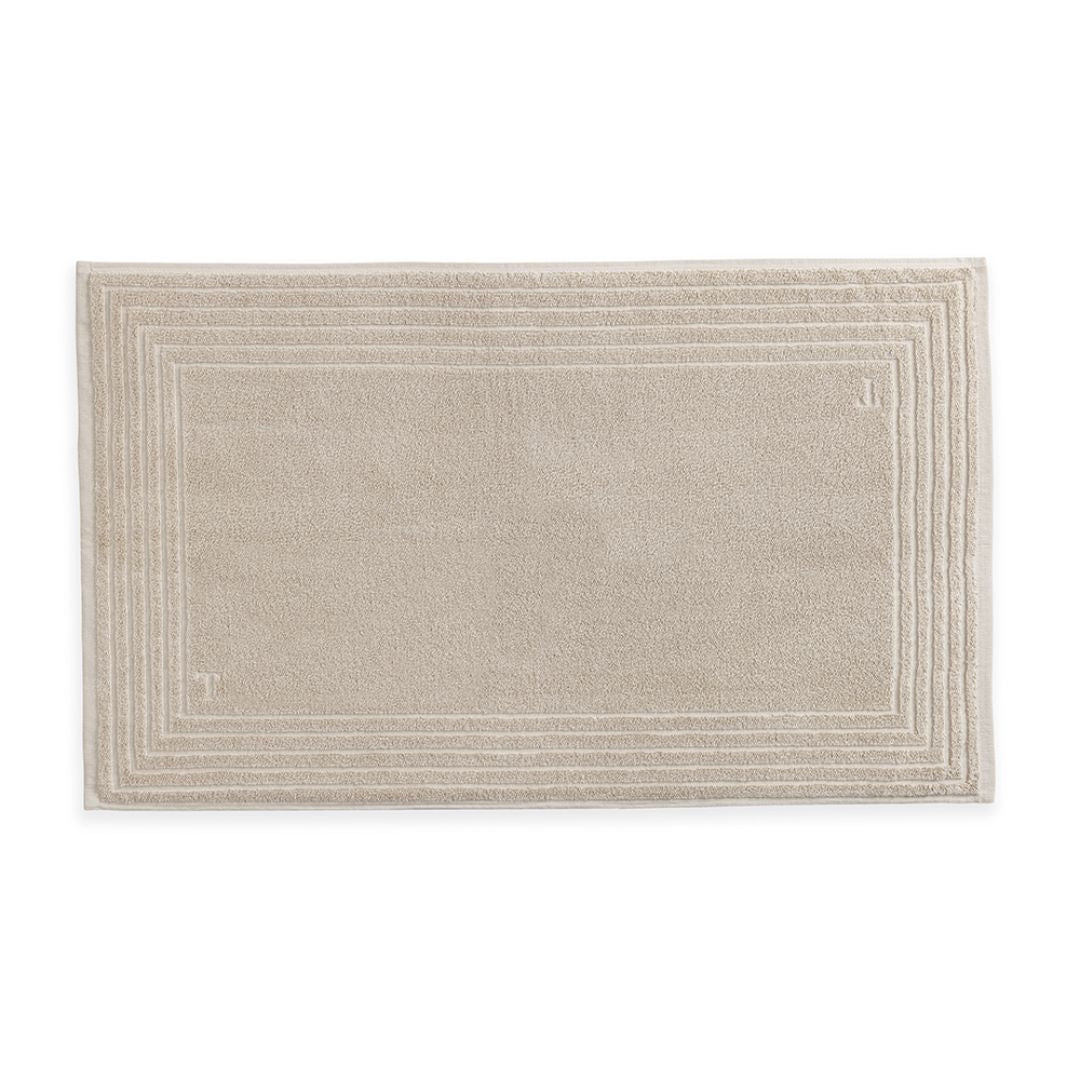 Toalha para Piso Tapete Banheiro Linee em Algodão Nocciola 80cm x 48cm Trussardi - Ela Decora