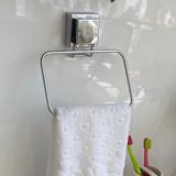 Toalheiro Argola com Ventosa Inox Cromado 18cm - Ela Decora