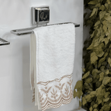 Toalheiro de Lavabo com Ventosa 25cm Aço Cromado - Ela Decora