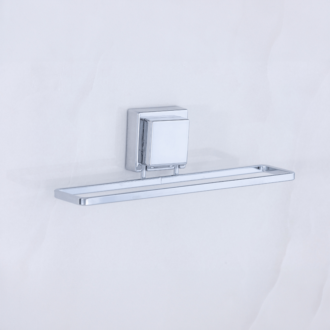 Toalheiro de Lavabo com Ventosa 25cm Aço Cromado - Ela Decora
