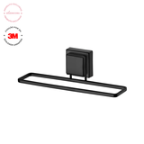 Toalheiro de Lavabo Fixação 3M 25cm Preto Fosco - Ela Decora