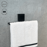 Toalheiro de Lavabo Fixação 3M 25cm Preto Fosco - Ela Decora