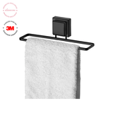 Toalheiro de Lavabo Fixação 3M 25cm Preto Fosco - Ela Decora