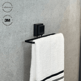 Toalheiro de Lavabo Fixação 3M 25cm Preto Fosco - Ela Decora