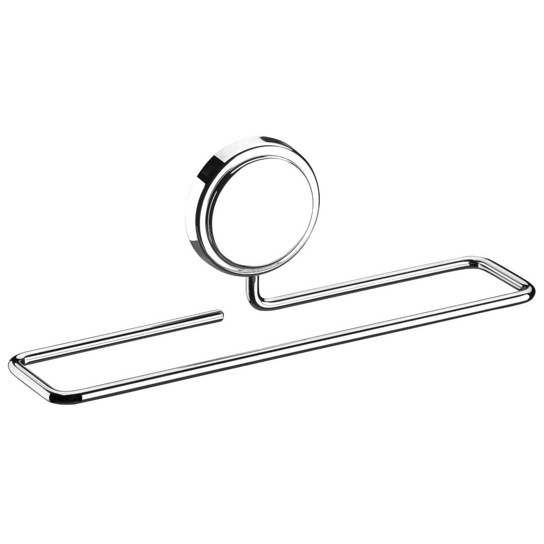 Toalheiro de Lavabo Fixação por Adesivo Cromado 25cm - Ela Decora
