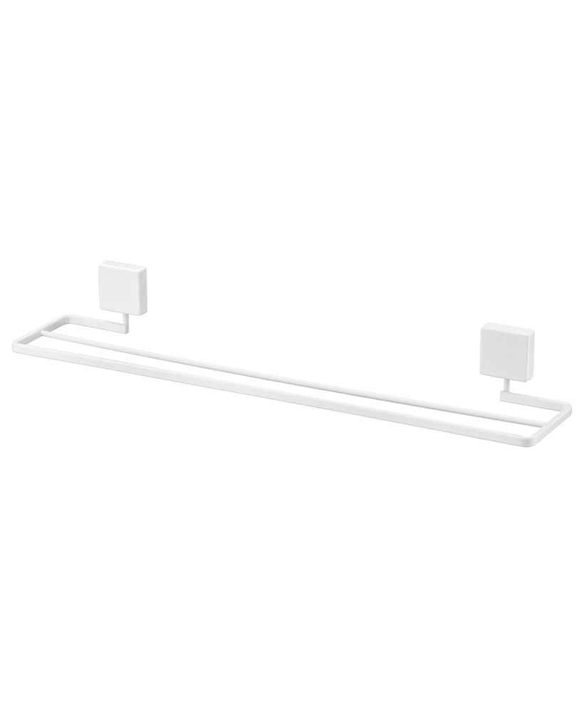 Toalheiro Duplo com Fixação Parafuso 45cm x 9,5 cm x 6 cm Branco Fosco - Ela Decora
