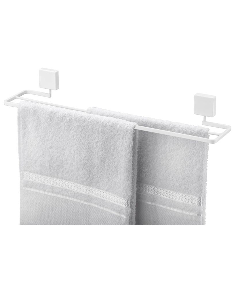 Toalheiro Duplo com Fixação Parafuso 45cm x 9,5 cm x 6 cm Branco Fosco - Ela Decora