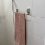 Toalheiro Porta Toalha de Banho Aço Piatina 3M Cromado Fosco - Ela Decora