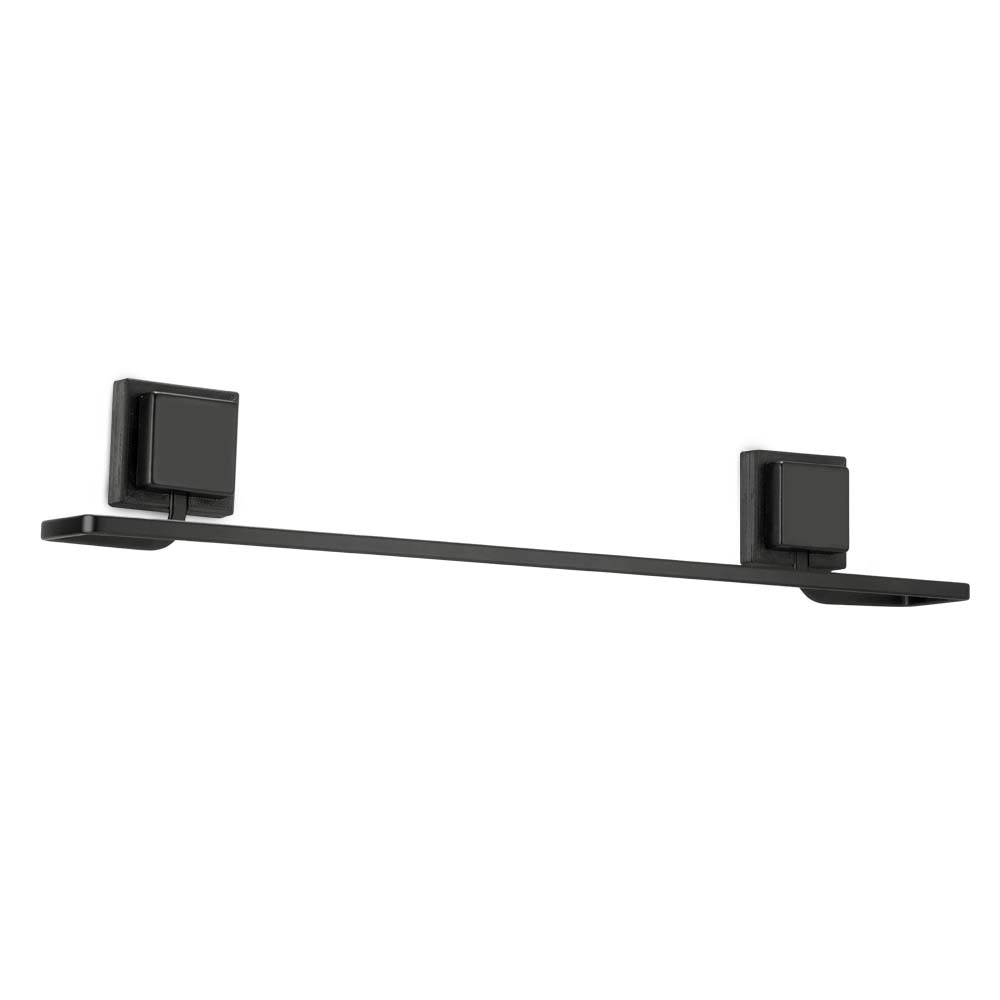 Toalheiro Porta Toalha de Banho de Piatina 3M Black Preto 50cm - Ela Decora