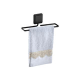 Toalheiro Porta Toalha de Lavabo Fixação por Adesivo Preto Fosco 25cm - Ela Decora