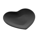 Travessa Coração Decorativo de Cerâmica Heart Preto 27cm - Ela Decora